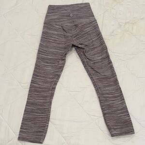 lululemon athletica Gray Striped Leggings